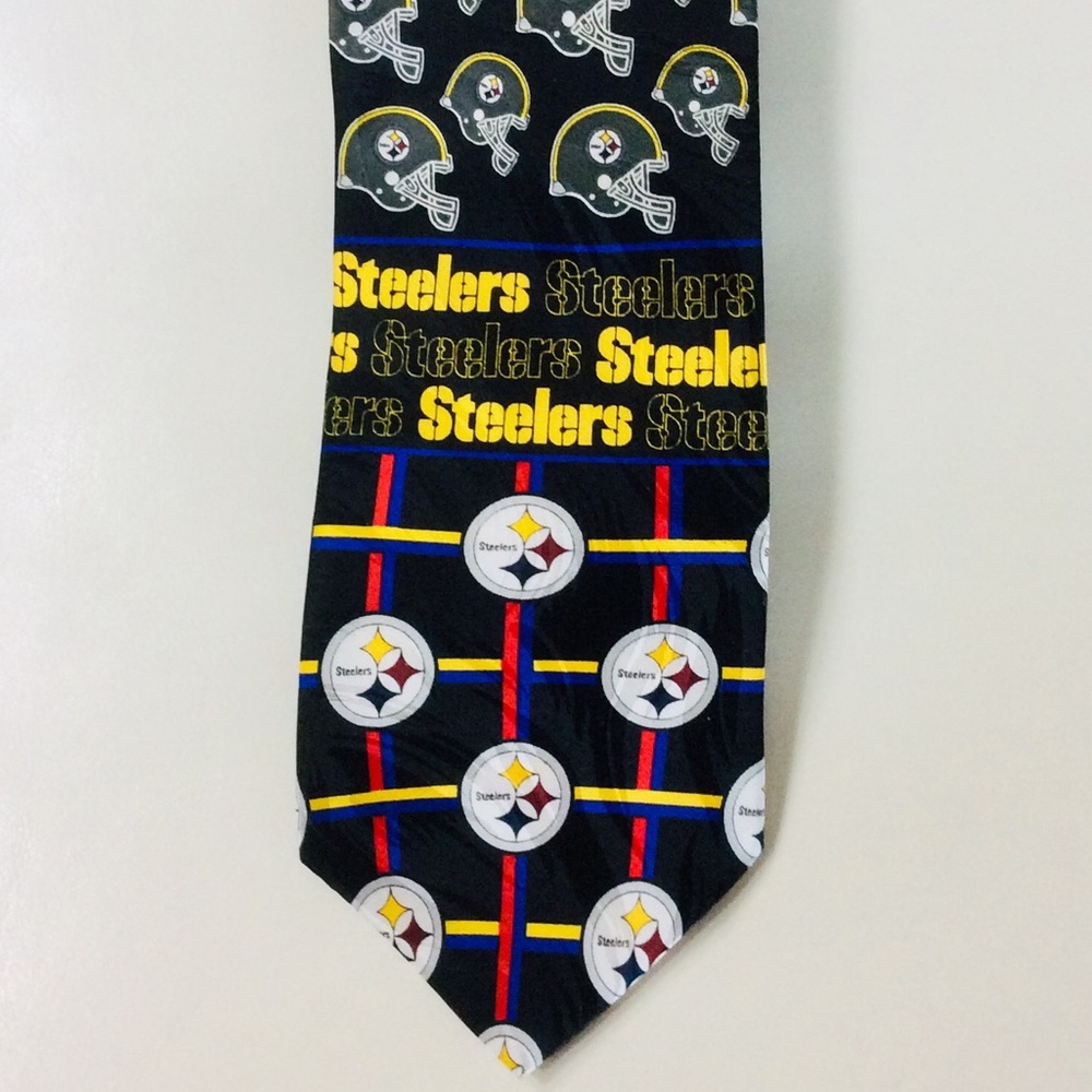 Pittsburgh Steelers V-Ralph Marlin NFL Tie Silk